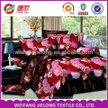 2017Weifang suplier In stock 3D 100% polyester wedding home textile 4pcs bedding sets